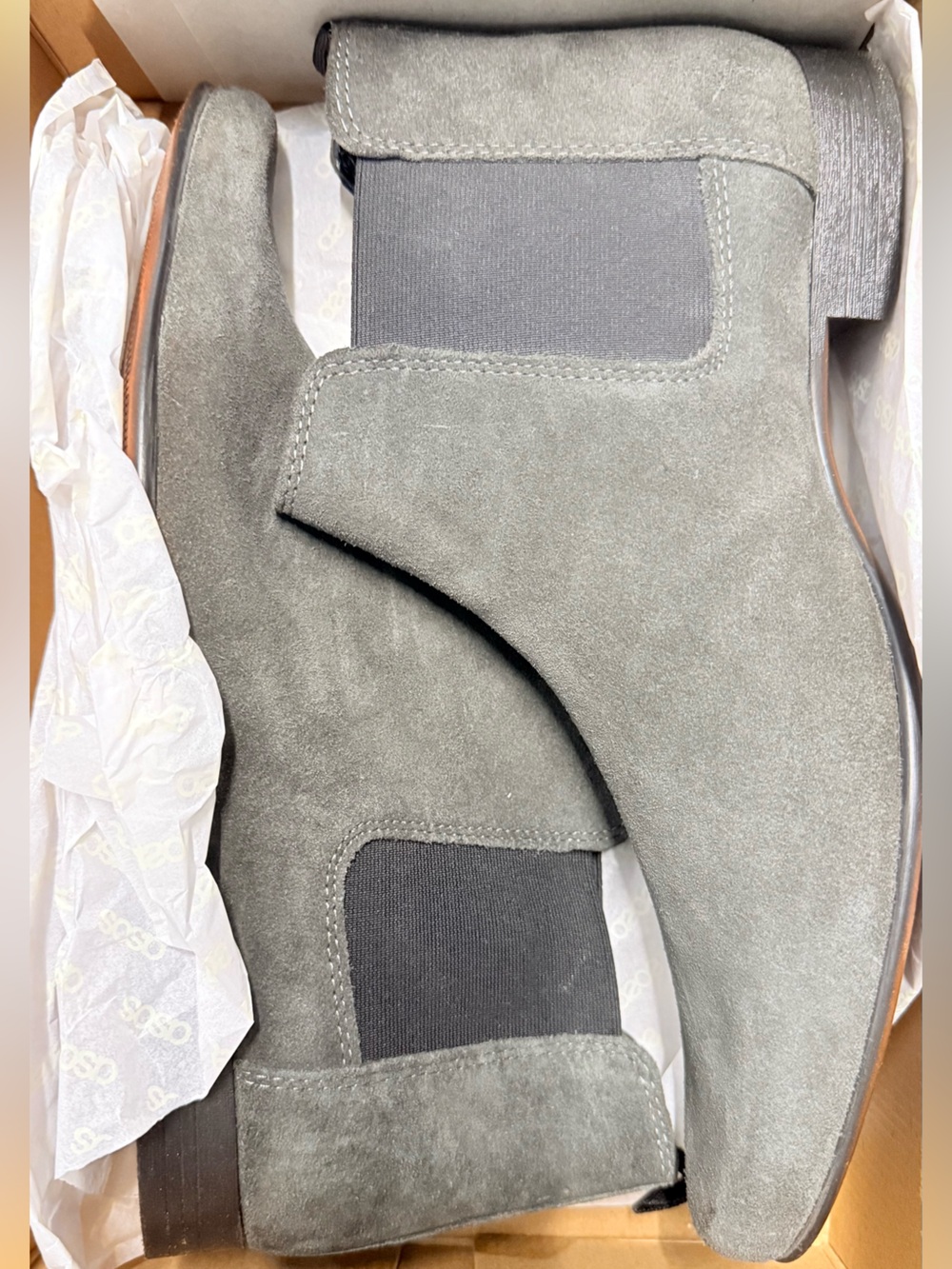 ASOS Men's Suede Chelsea Boots in Gray